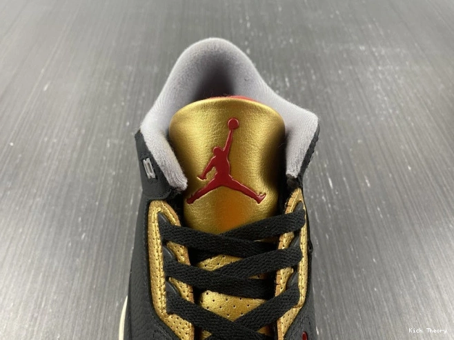 Kick Theory Jordan Air 3 Black Gold CK9246-067 WMNS 0802